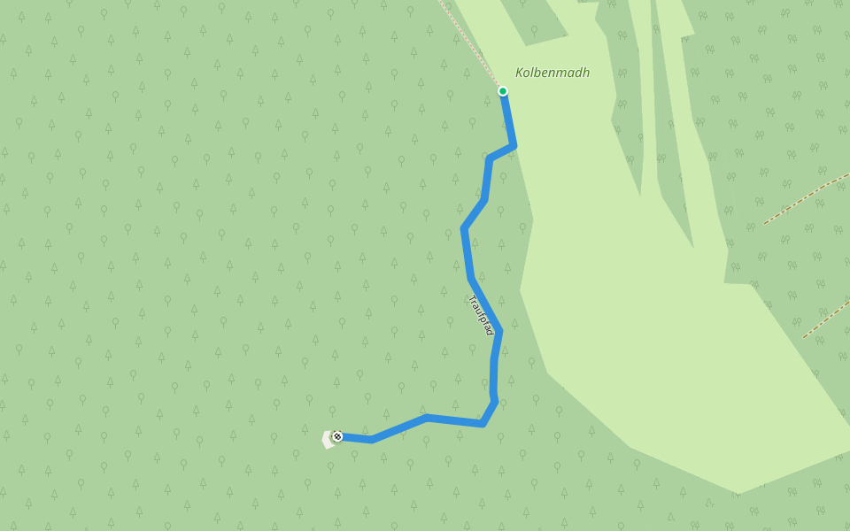 Traufpfad walking route map in Bad Ditzenbach