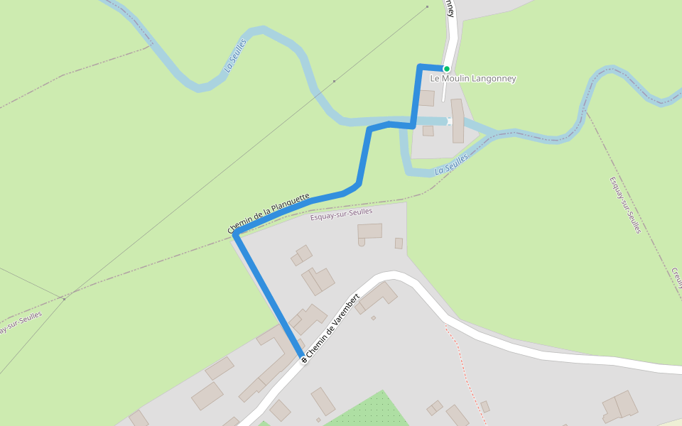 Chemin de la Planquette walking route map in Vienne-en-Bessin