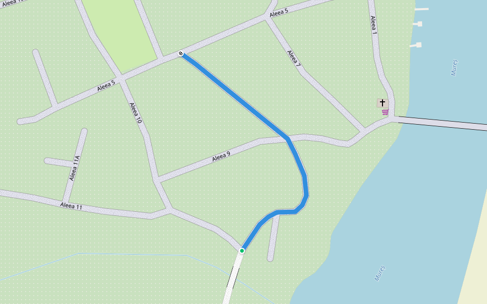 Aleea 8 walking route map in Arad