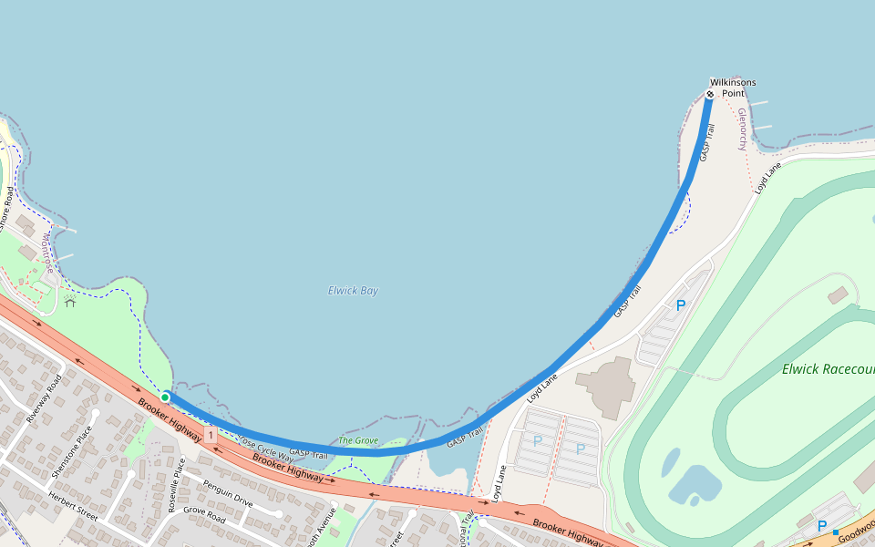 GASP Trail walking route map in Montrose