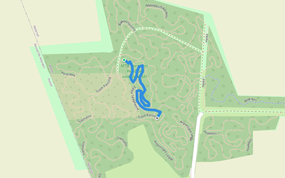 Eddie Spaghettie walking route map in Hulsel
