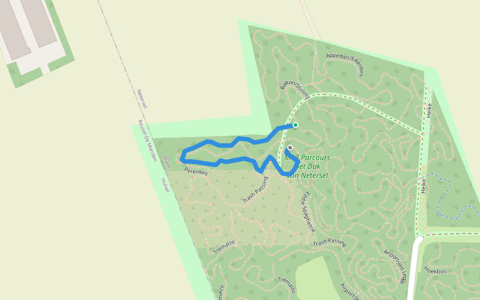 Perenbos walking route map in Hulsel
