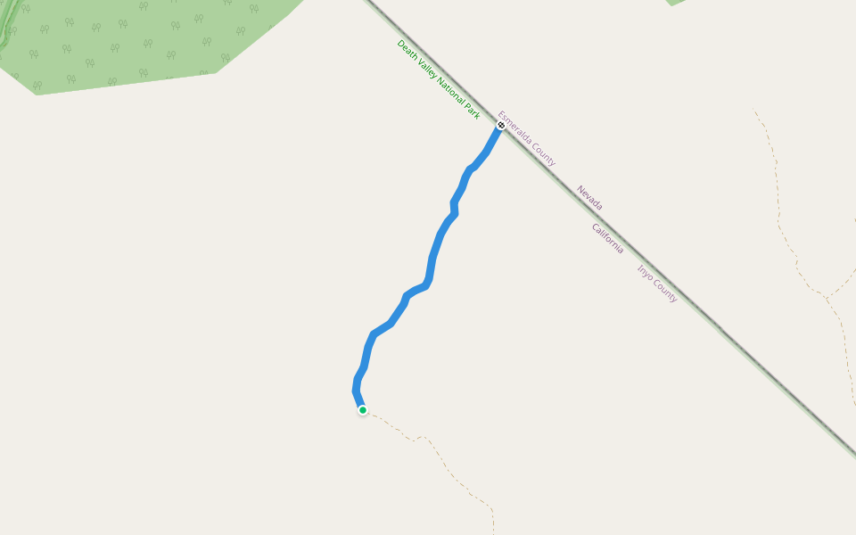 Copper Canyon walking route map in Crater