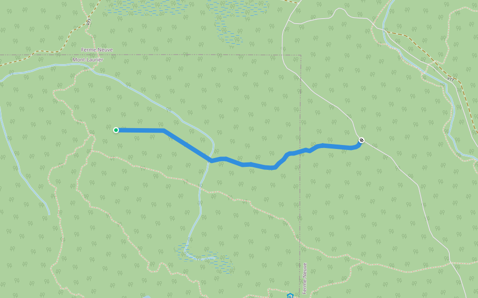 D walking route map in Mont-Laurier