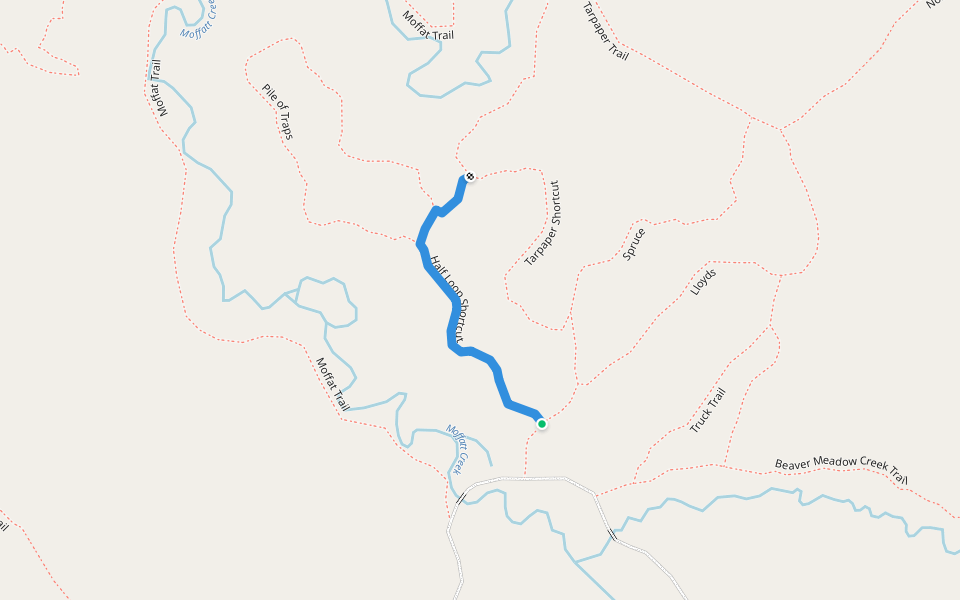 Half Loop Shortcut walking route map in Latchford