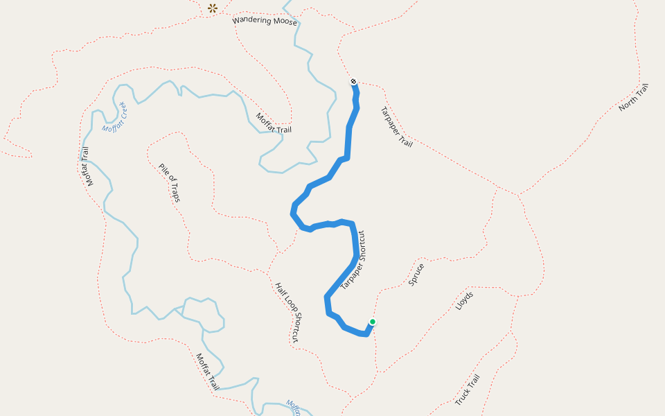 Tarpaper Shortcut walking route map in Latchford