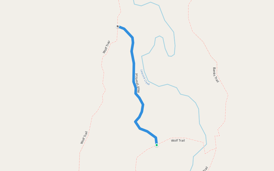 Wolf Shortcut walking route map in Latchford