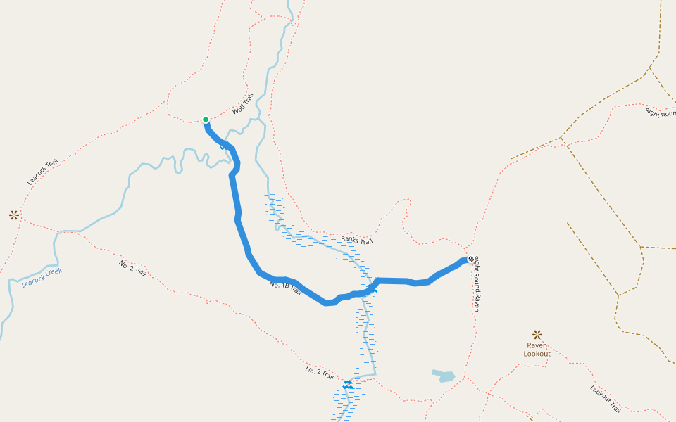 No. 1B Trail walking route map in Latchford