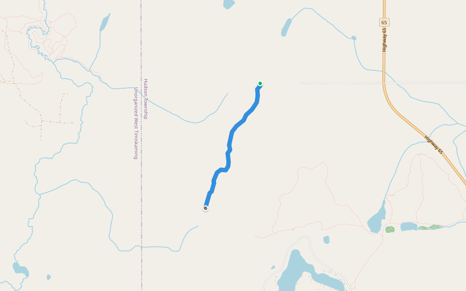 Twin to M Road walking route map in Latchford