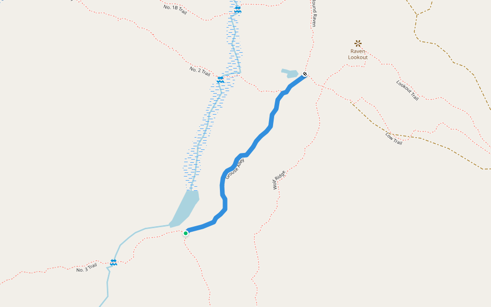 Grouse Alley walking route map in Latchford