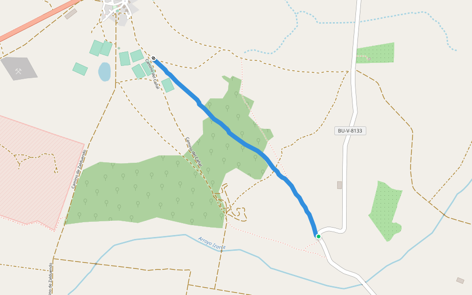 Camino a Arlanzón walking route map in Arlanzón