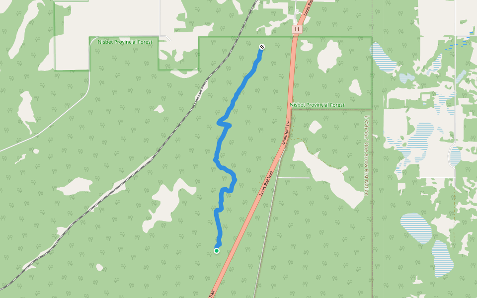 Sask 60 walking route map in Macdowall