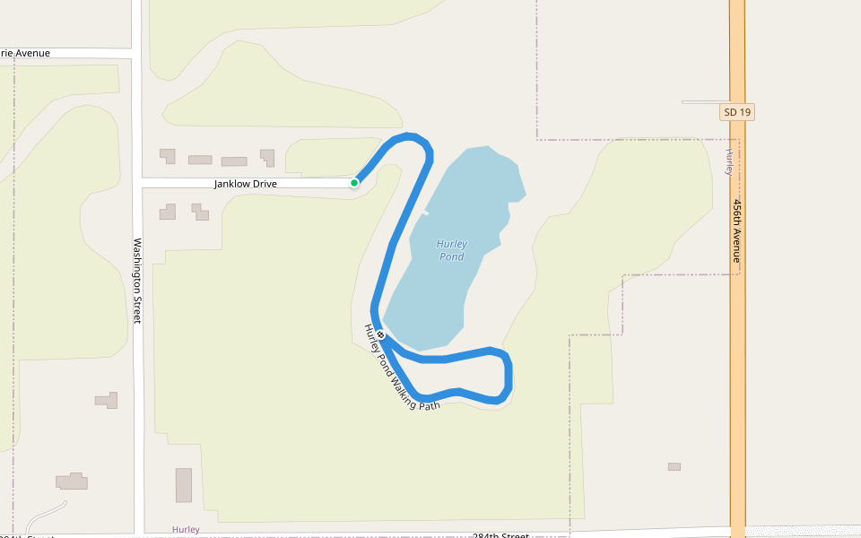 Hurley Pond Walking Path walking route map in Hurley