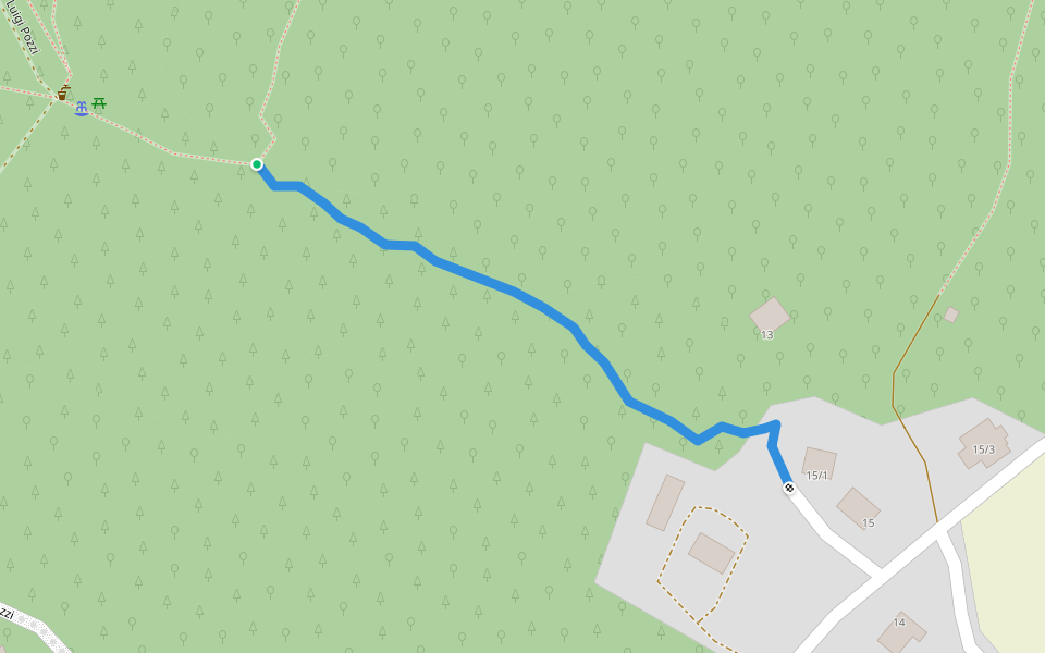 cai 941 walking route map in Loiano