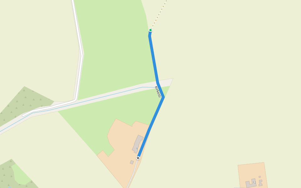 Kirkesti walking route map in Sakskøbing