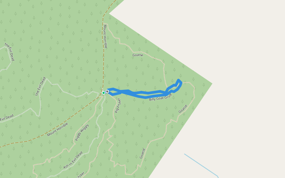 Billy Goat Gruff walking route map in Motukarara