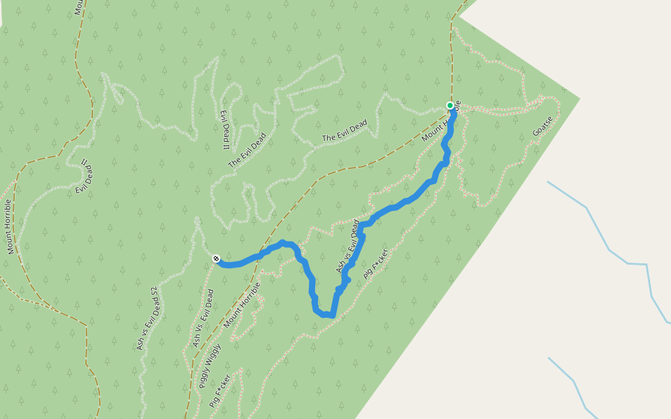 Ash vs Evil Dead walking route map in Motukarara
