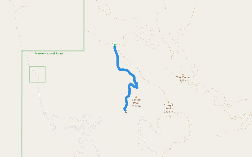Coffee Flat Trail walking route map in Cambridge