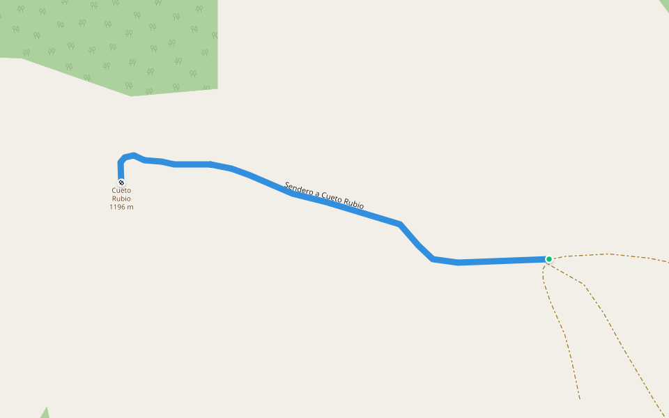 Sendero a Cueto Rubio walking route map in Villamardones