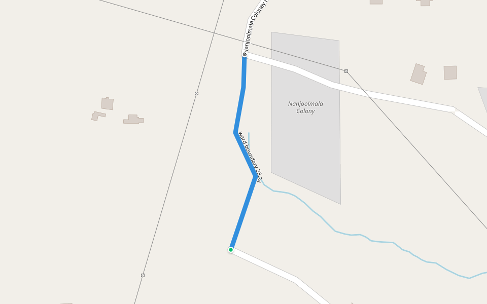 ward boundary 23,24 walking route map in Kalappura