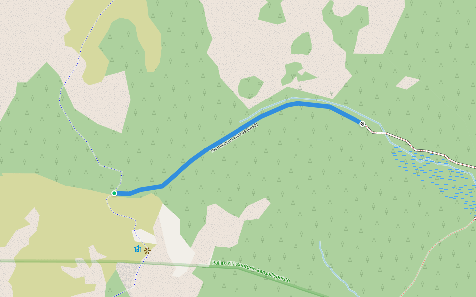 Tuomikurun kierros (kesä) walking route map in Tunturipalo