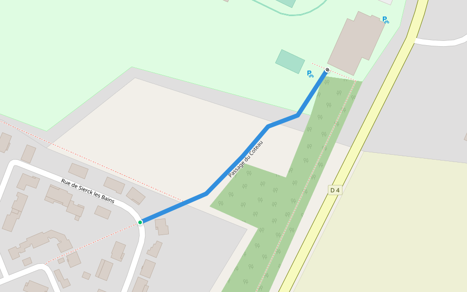 Passage du Coteau walking route map in Saint-Georges-lès-Baillargeaux