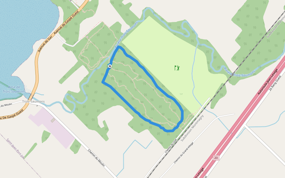 Grand Tour #5 walking route map in Saint-Jean-Port-Joli