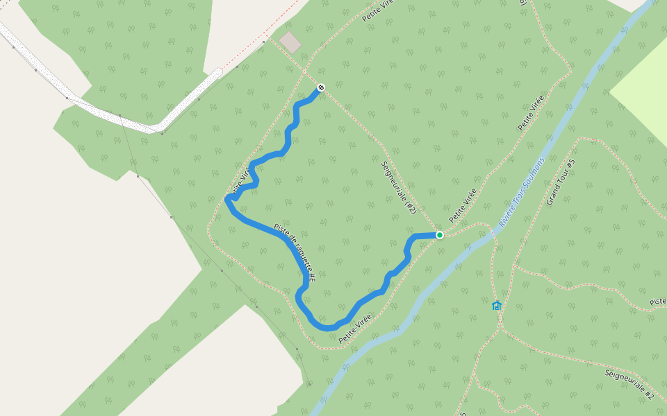 Piste de raquette #E walking route map in Saint-Jean-Port-Joli