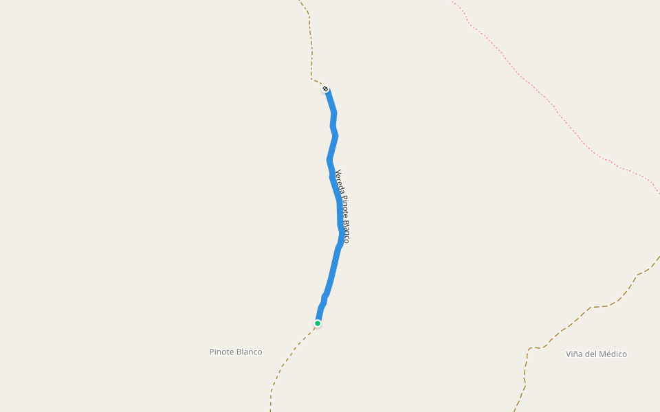 Vereda Pinote Blanco walking route map in Lagartera