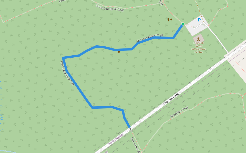 Old Homestead Trail walking route map in Oxford Station