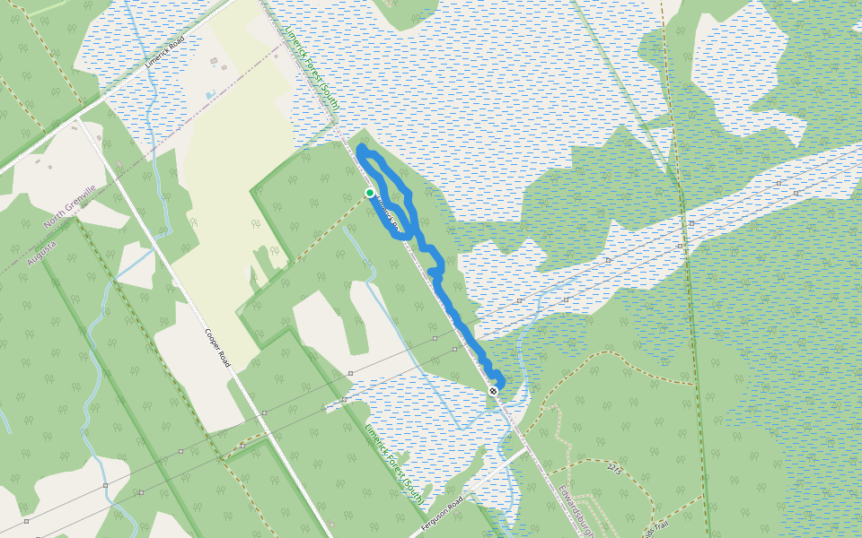 Single Track Trail walking route map in Oxford Station