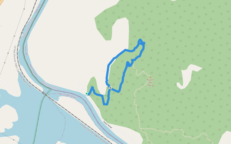 Susan Bachner Memorial Trail walking route map in West Haven