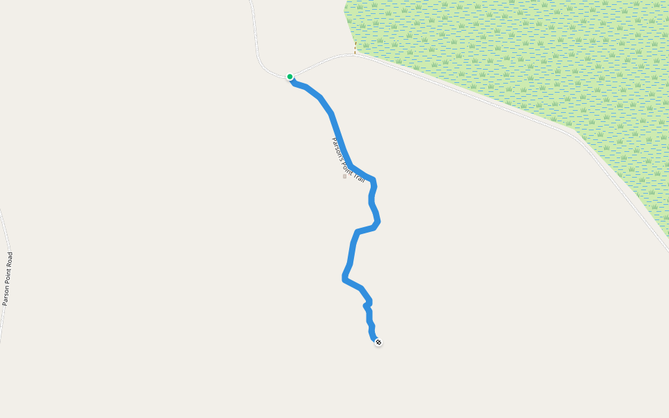 Parson's Point Trail walking route map in Smyrna