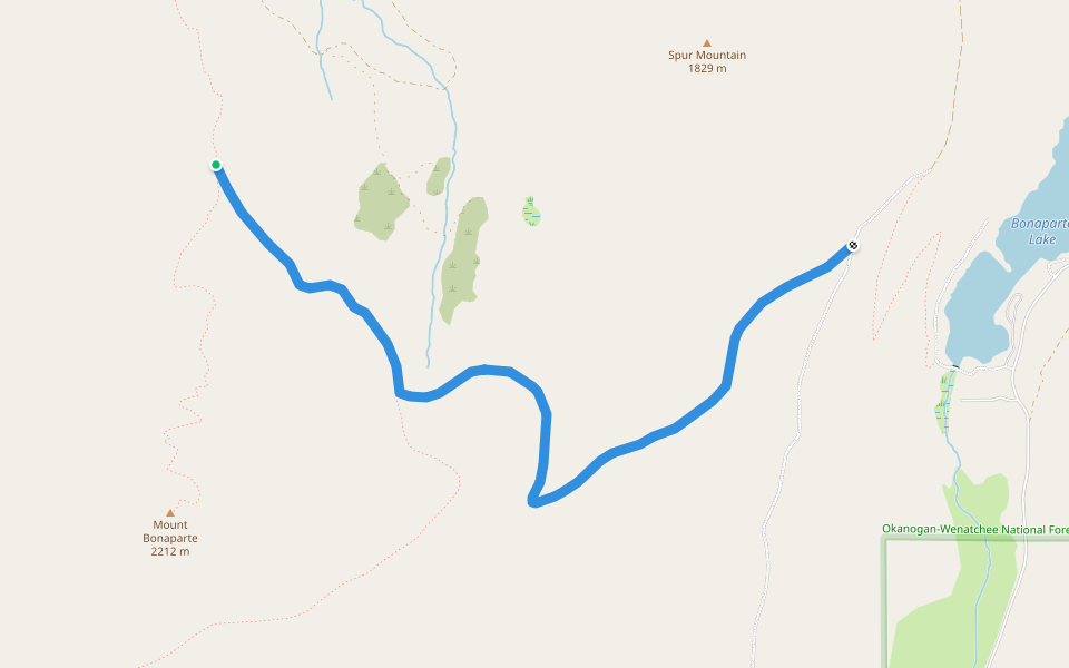 South Side Trail walking route map in Tonasket