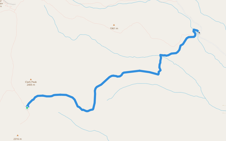Clark Ridge Trail walking route map in Conconully