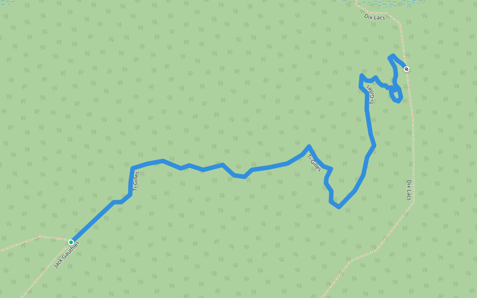Ti-Gilles walking route map in Val-Morin