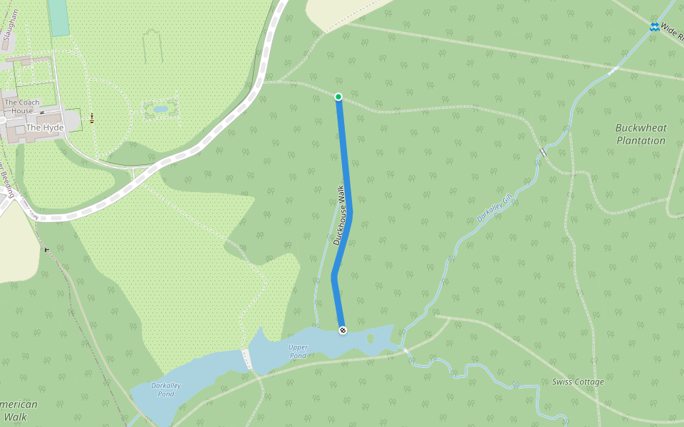 Duckhouse Walk walking route map in Handcross