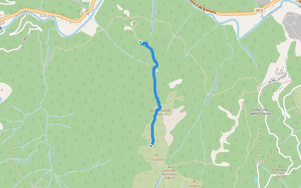 Cresta N Memoriante walking route map in Giardinetto-ponte Maggio