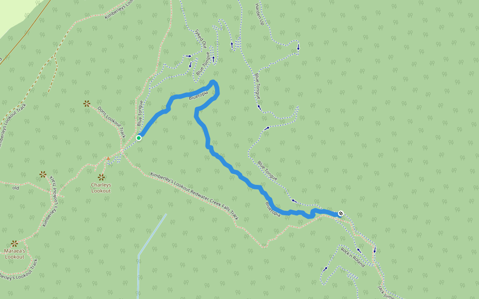 Bluetopia walking route map in Sheffield