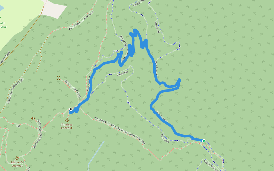 Blue Tongue walking route map in Sheffield
