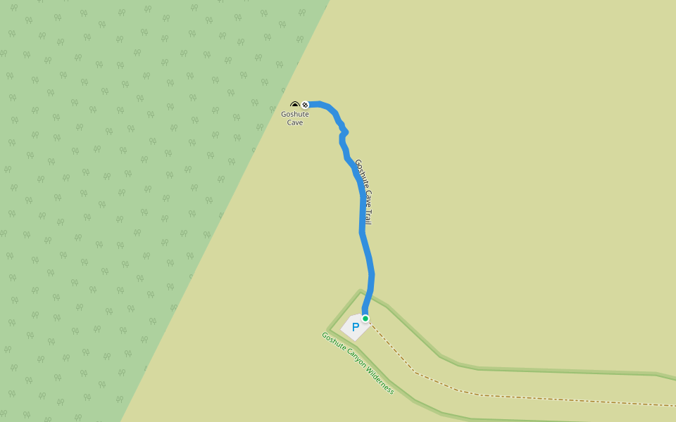 Goshute Cave Trail walking route map in Ely