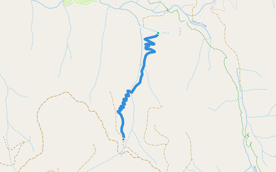 Hilda Mine Trail walking route map in Sierraville