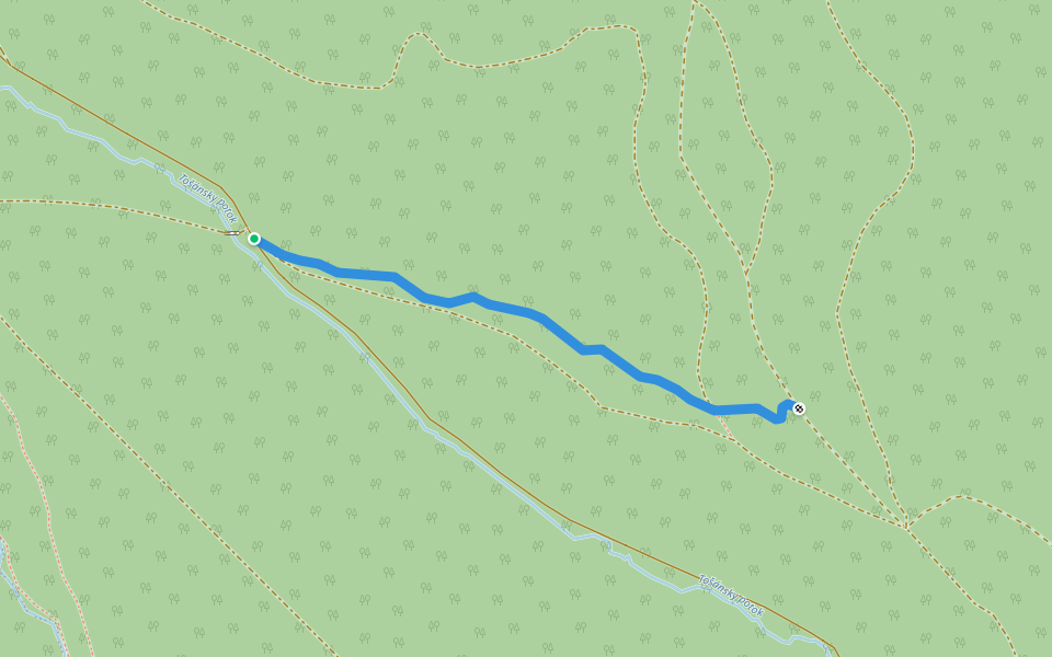 Srnkáč Trail walking route map in Nitrianska Streda