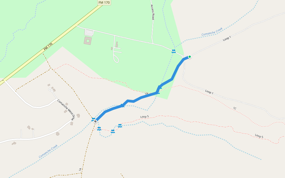 1A walking route map in Terlingua