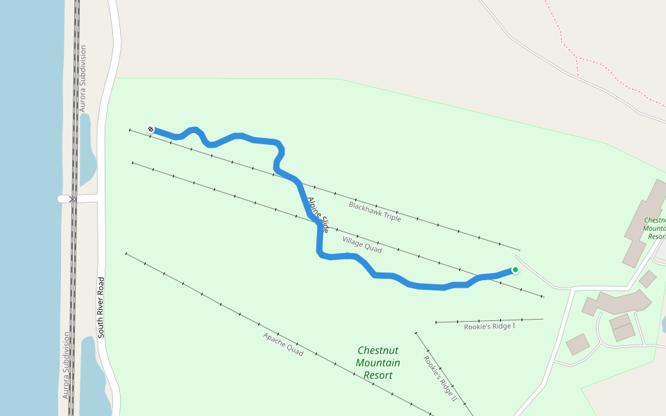 Alpine Slide walking route map in Hanover