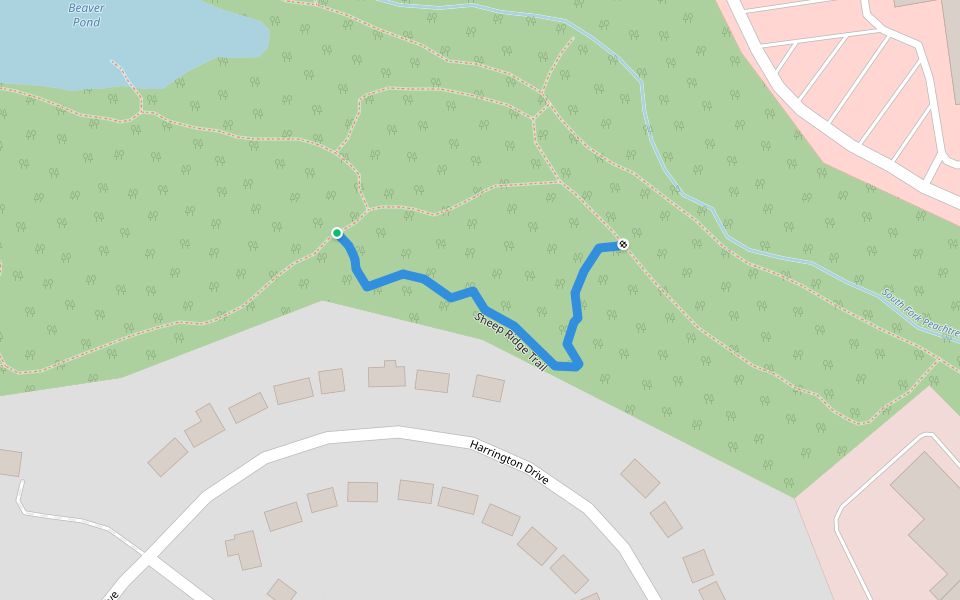 Sheep Ridge Trail walking route map in Decatur