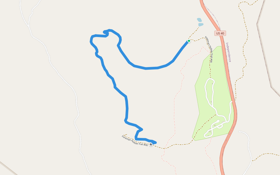 Foreman Hollow Trail #90 walking route map in Wallsburg