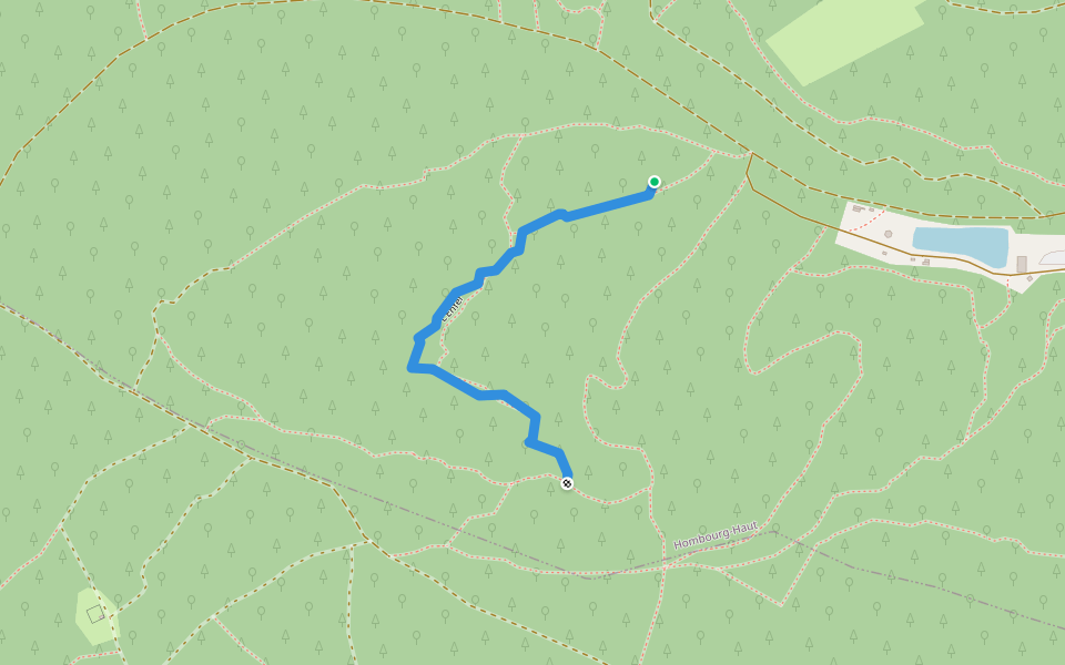 L'enfer walking route map in Hombourg-Haut