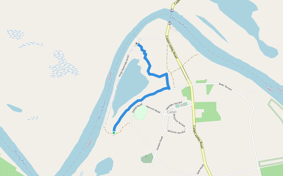 Malcom Moss Nature Trail walking route map in Cadell Lagoon