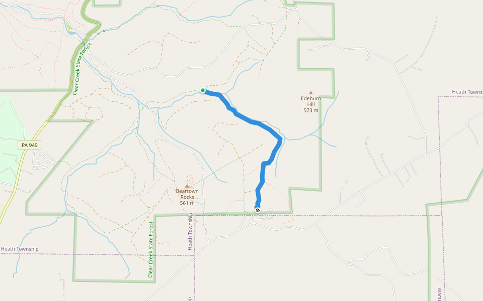 Laurel Trail walking route map in Sigel